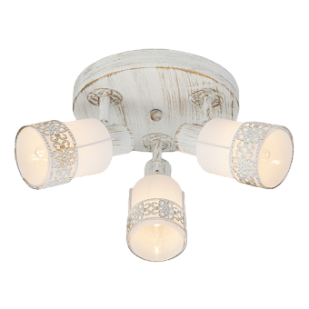 Спот Eurosvet Silvia 20026/3 белый с золотом 40Вт 3 лампы E14