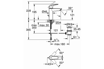 Смеситель для раковины GROHE Eurosmart 23322003 хром