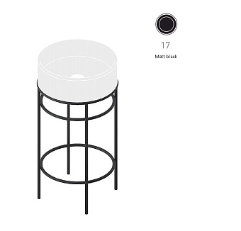 Консоль под раковину ArtCeram Vogue ACA058 17+TFA012 91+OSL010 17 00 Matt black