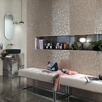 Керамическая мозаика Atlas Concord Италия Marvel Edge 9EQG Gris Clair Mosaic Q 30,5х30,5см 0,558кв.м.