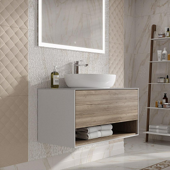 Тумба под раковину подвесная KERAMA MARAZZI Plaza Modern PLB.M.100.1\OAK.O 48х100х51,1см