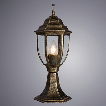 Светильник ландшафтный Arte Lamp PEGASUS A3151FN-1BN 60Вт IP54 E27 золотой/чёрный