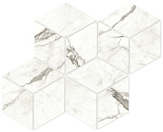 Керамическая мозаика Atlas Concord Италия Marvel Shine A419 Statuario Supremo Mosaico Esagono Matt 30х35см 0,42кв.м.