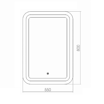 Зеркало Azario Мальта LED-00002380 80х55см с антизапотеванием/с подсветкой