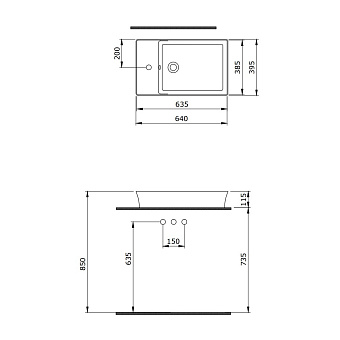 Раковина накладная BERGES Ego SL 182013 59,8х38см