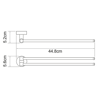 Полотенцедержатель WASSERKRAFT Isen K-4000 K-4031 хром 44,5см