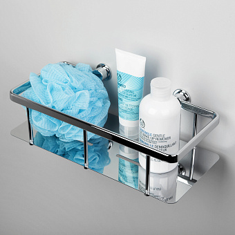 Полка в ванную прямоугольная WASSERKRAFT K-511 1-ярусная 15х30,5см хром