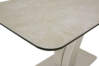 Кухонный стол раскладной AERO 85х140х76см закаленное стекло/керамика/сталь Cap Rock