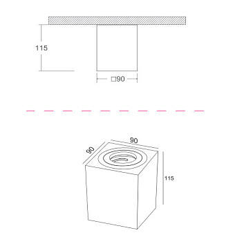Светильник точечный накладной Maytoni Alfa C017CL-01W 50Вт GU10