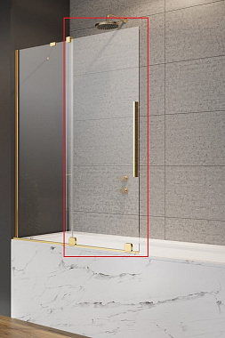 Стеклянная шторка на ванну RADAWAY Furo 10109588-09-01L 150х58,8см