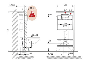 Инсталляция с унитазом ROCA Meridian 7.8931.0.411.0