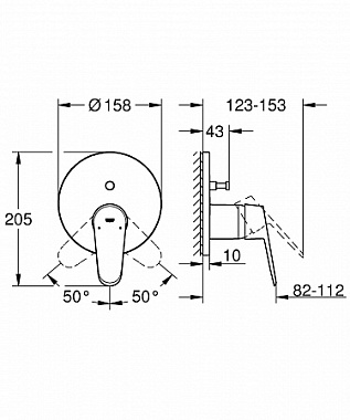 Смеситель для ванны GROHE Eurodisc 24056002 хром