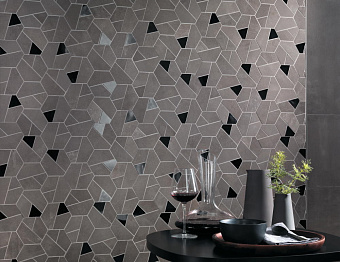 Керамическая мозаика Atlas Concord Италия Boost AN69 Smoke Mosaico Hex Black 25х28,5см 0,428кв.м.