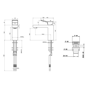 Смеситель для раковины Bongio Reef 53521CRPR хром
