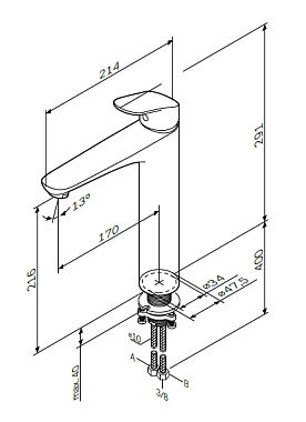 Смеситель для раковины AM-PM Like F8092000 хром