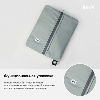 Шторка для ванной IDDIS Basic B71P218i11 180х180см зелёный