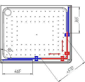 Угловое ограждение RADOMIR Дрим 1-03-6-1-0-1221 195,5х110см стекло матовое