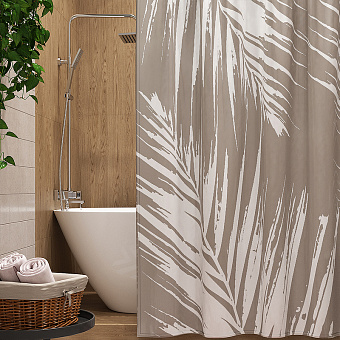 Шторка для ванной WASSERKRAFT Lopau 180х180см бежевый