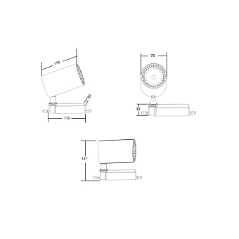 Трековый светильник Maytoni Vuoro TR029-3-10W3K-B 10Вт LED чёрный для трёхфазного трека