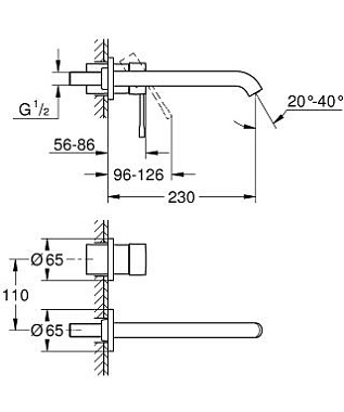 Смеситель для раковины GROHE Essence New 19967001 хром