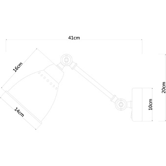 Светильник настенный Arte Lamp BRACCIO A2054AP-1WH 60Вт E27