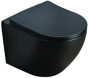 Унитаз подвесной Azario Grado AZ-0046-MB SP безободковый с микролифтом