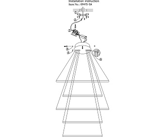 Люстра подвесная KINK Light Амия 09475-5A,02 150Вт 5 лампочек LED