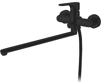 Смеситель для ванны Abber Eleganz AF8314B чёрный матовый