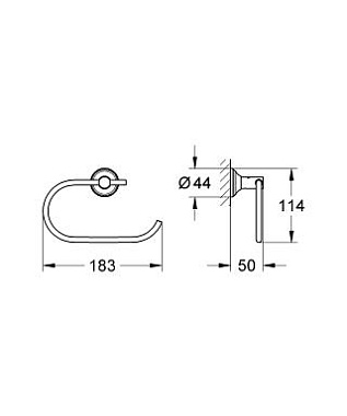 Держатель туалетной бумаги GROHE Euphoria Cube System 40657001 хром