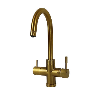 Смеситель для кухни Paini Cox 78PJ6433VL2KM с краном для питьевой воды золото