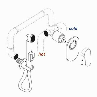 Смеситель для душа WASSERKRAFT Main 4151 хром
