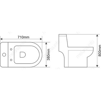 Унитаз напольный MELANA 2806D-805 ободковый с микролифтом