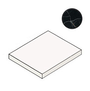 Плитка для ступеней Atlas Concord Италия Marvel Dream AO99 Black A. Scalino Ang. Lp 37,5х37,5см 0,141кв.м. лаппатированная