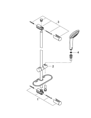 Душевой гарнитур GROHE Euphoria 110 Massage 27226001 хром