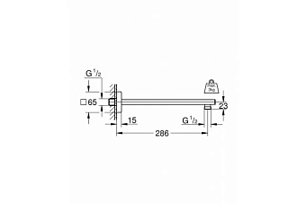 Держатель для верхнего душа GROHE 27709000 хром