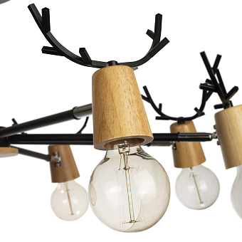 Люстра Loft It SVEN 10024/8 Black 320Вт 8 лампочек E27