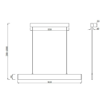 Светильник подвесной Maytoni Step P010PL-L23B 20,6Вт LED