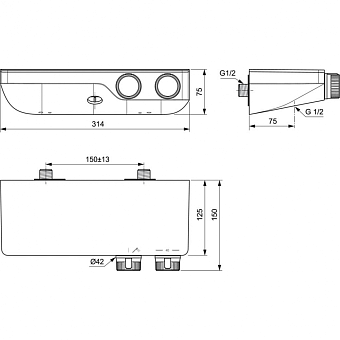 Смеситель для душа IDEAL STANDARD CERATHERM S200 A7329AA chrome