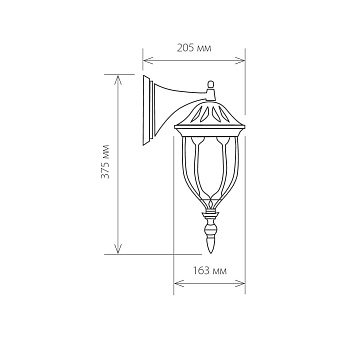 Светильник ландшафтный Elektrostandard Feliz a034303 GL 1002D 60Вт IP44 E27 чёрное золото