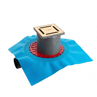 Душевой трап BERGES 100*100 21х19см горизонтальный сток