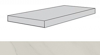 Плитка для ступеней Atlas Concord Россия Allure 620070001749 Grey Beauty Scalino Angolare Sx 33х60см 0,792кв.м. матовая