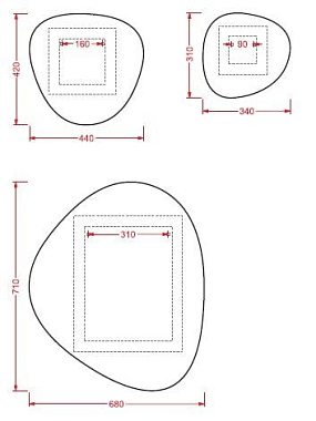 Зеркало ArtCeram Arco ACS004 42х68см без подсветки