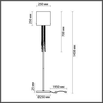 Торшер Odeon Nicole 4890/1F 40Вт E14