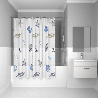 Шторка для ванной IDDIS Promo P24PV11i11 180х180см белый