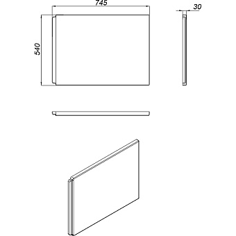 Экран для ванны CERSANIT VIRGO 63522 74,5см