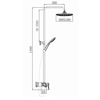 Душевая система Comforty FF074R-CMT чёрный