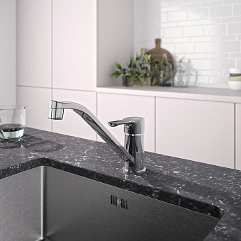 Смеситель для кухни IDEAL STANDARD ALPHA BC490AA поворотный излив хром