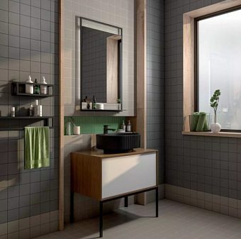 Матовый керамогранит KERAMA MARAZZI Агуста 1333S чёрный натуральный 9,8х9,8см 0,96кв.м.