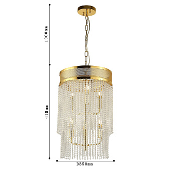 Люстра хрустальная Favourite Vertical 2951-6P 240Вт 6 лампочек E14