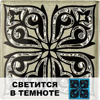 Вставка Роскошная мозаика ВВ-LB 28 Платиновый/Серый/Чёрный 8х8см 0,288кв.м.
